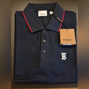 Burberry Logo Embroidered Polo Navy Size L - Brand new with tags  🎁💎